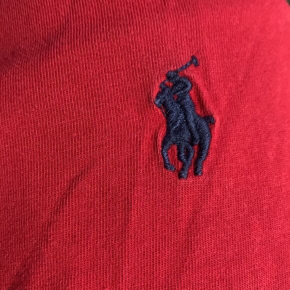 Polo R Lauren & Co Men’s Red V Neck T-shirt Large - Picture 5 of 6